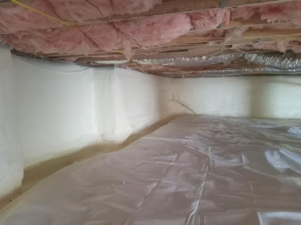 Crawl space encapsulation with closed-cell spray foam for Spray Foam Roofing in Heber Springs