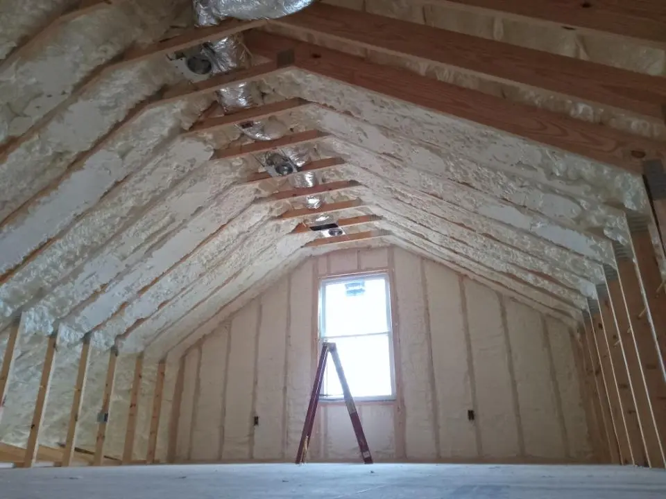Spray foam roofing application for Crawl Space Insulation project in Heber Springs